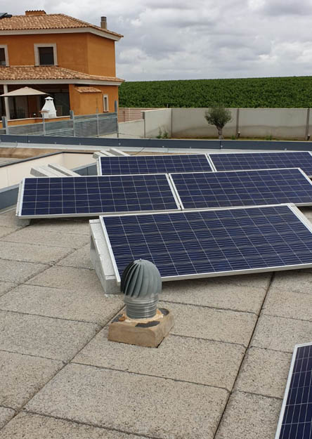 Instalación sobre cubierta plana